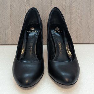 Isola Black Dressy Size 9M round-toe heel pumps